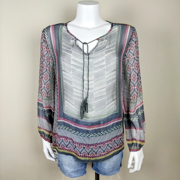 dylan Tops - Dylan printed boho festival flowy tunic top